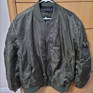 Green bomber jacket
